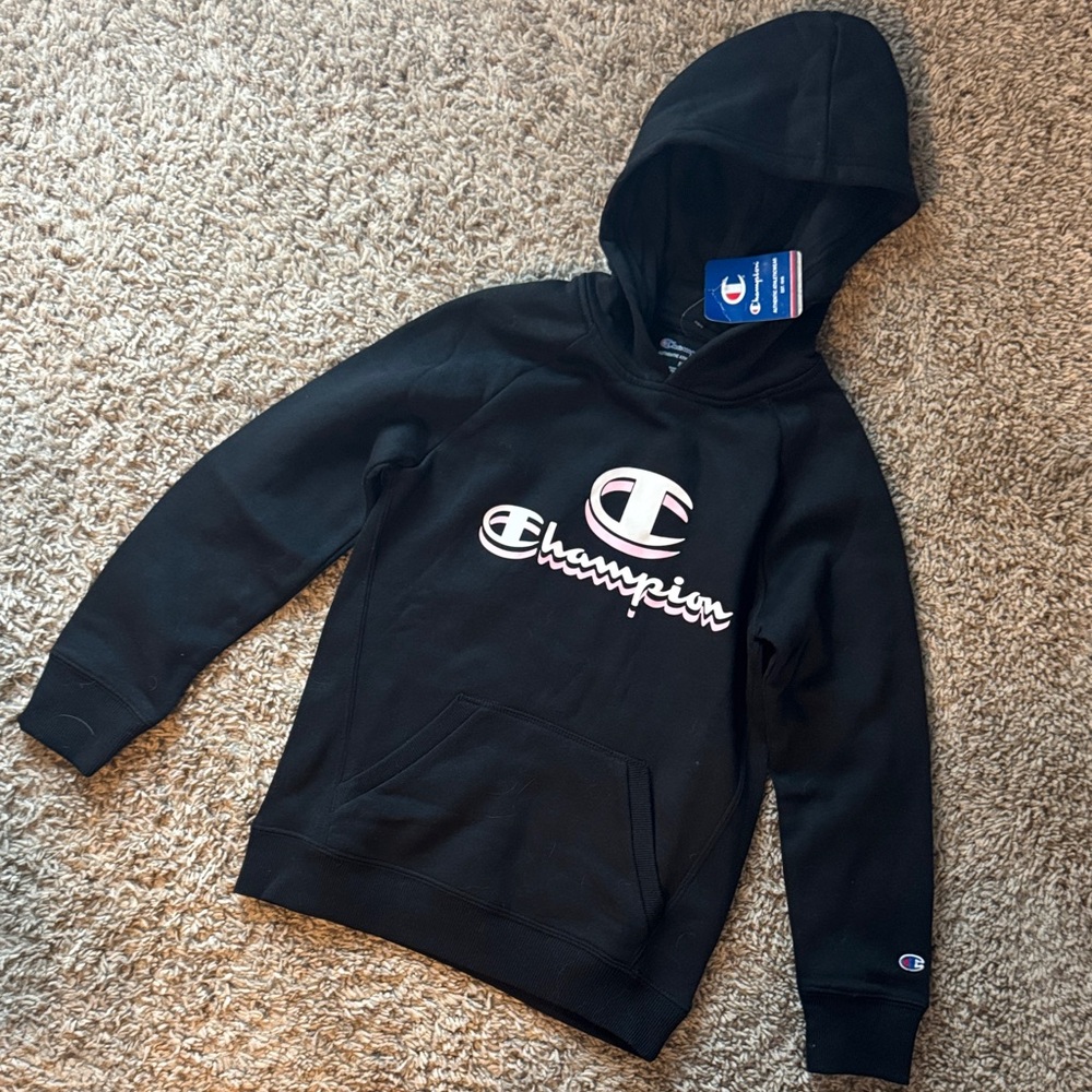 Champion girls size M Black Pullover Hoodie